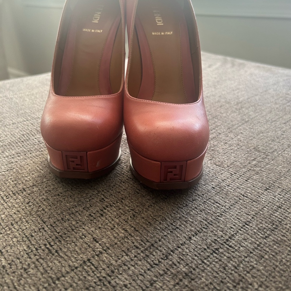 Fendi Blush Pink Platform Heels